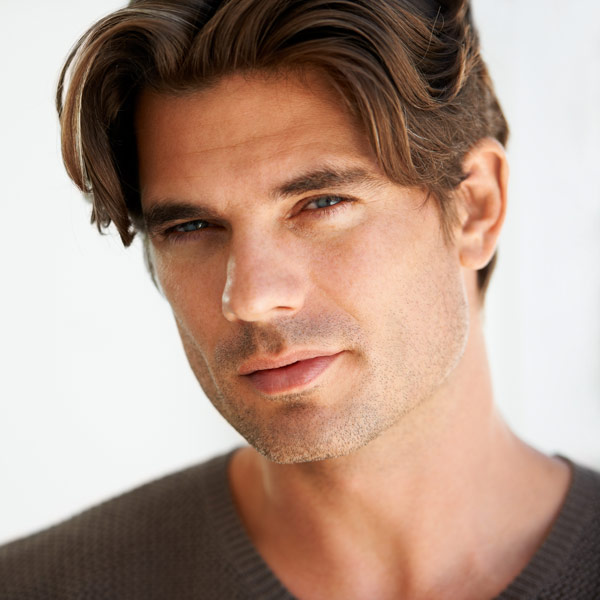 man with thick hair