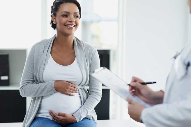 Pregnant women in clinic 