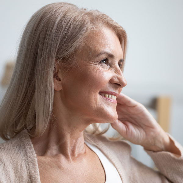 mature woman smiling