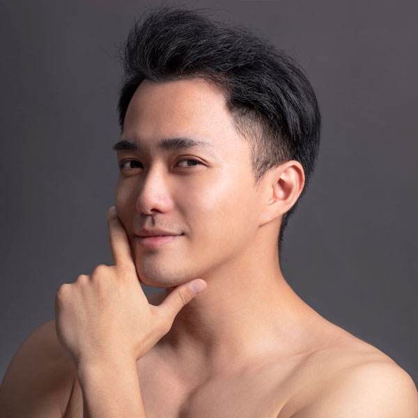 man looking at camera